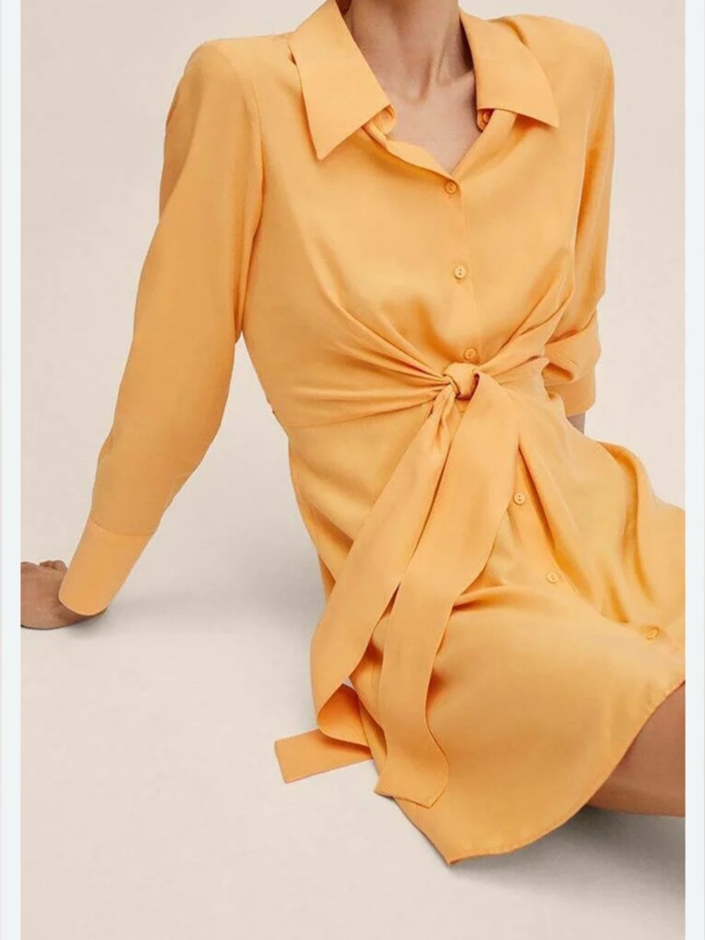 MANGO Women's Lyocell Shirt Dress Size L